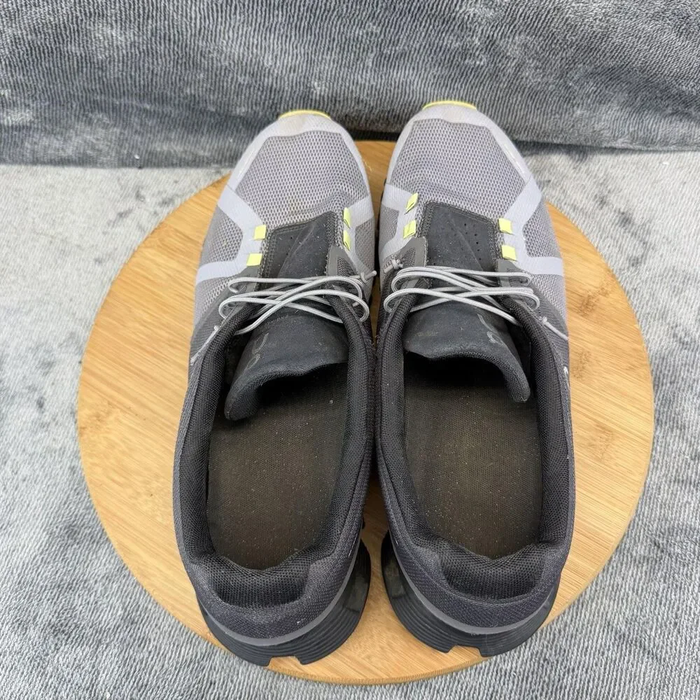On Shoes Mens Size 12.5 Gray Yellow Mesh Running Athletic Sneakers Low Top